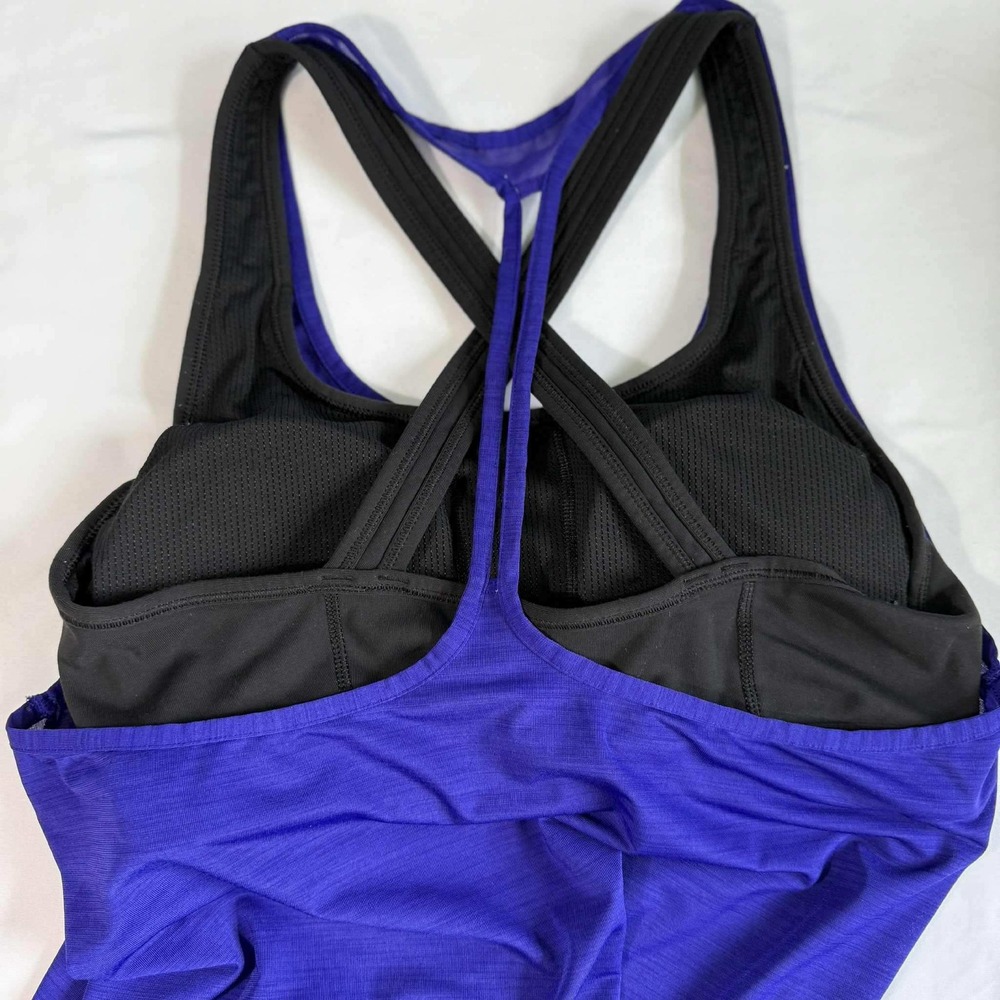 Athleta Workout Tank Top‎ Crisscross Straps Built-In Bra Purple Small - Picture 6 of 10